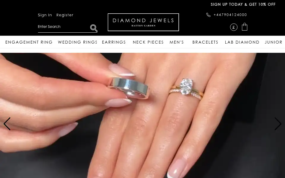 Screenshot of diamondjewelsco.com