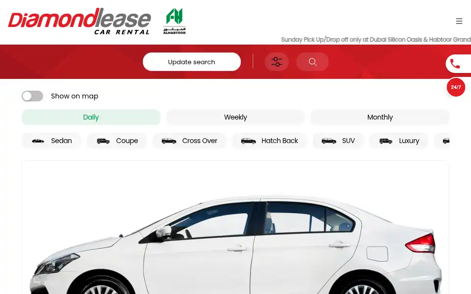 Screenshot of diamondlease.com