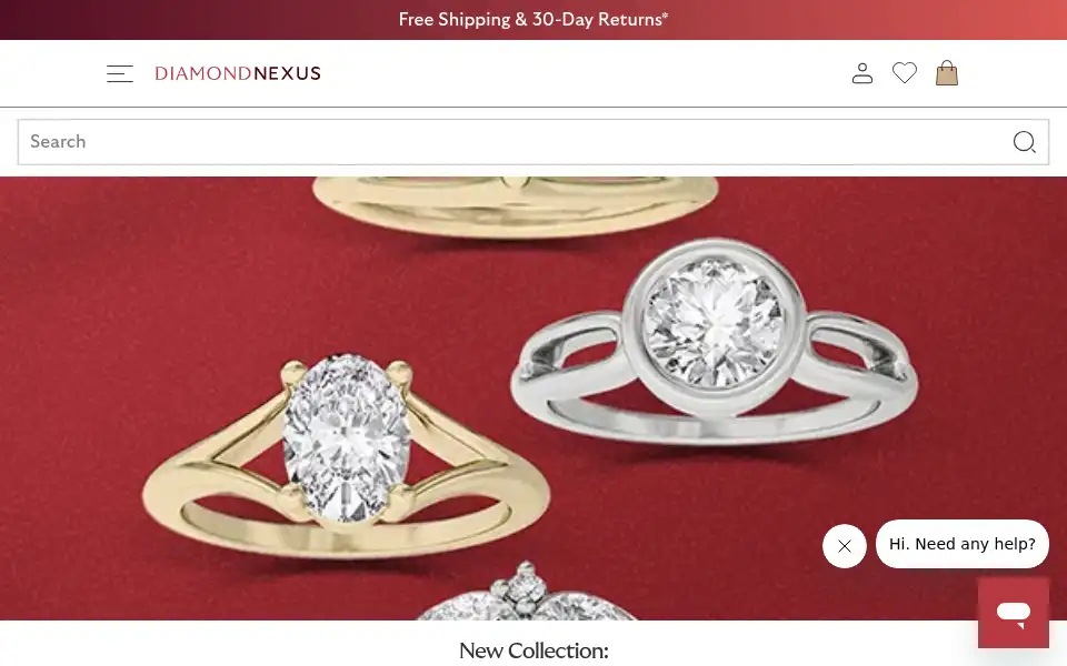 Screenshot of diamondnexus.com