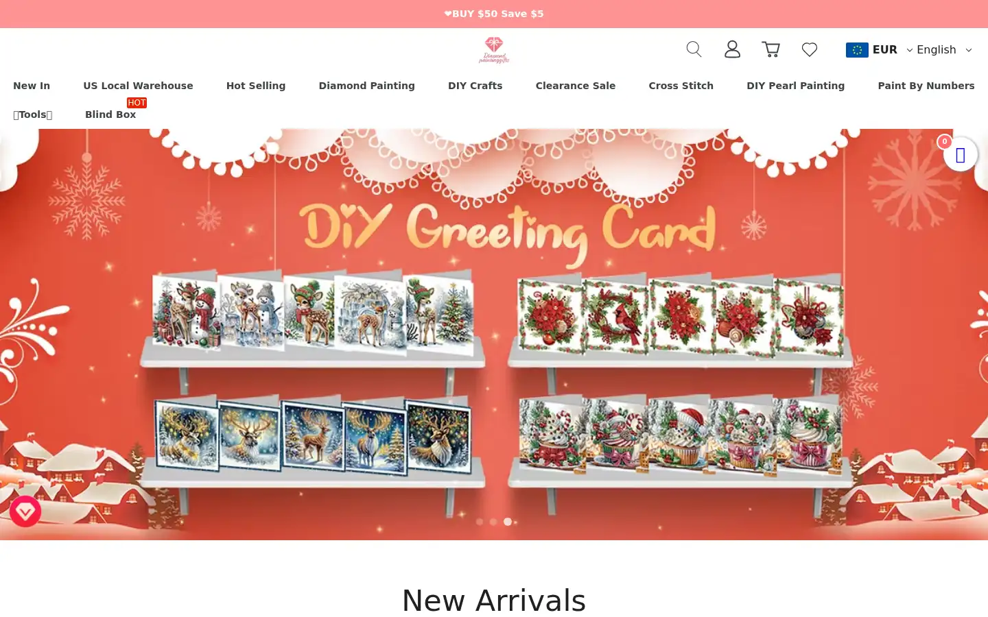 Screenshot of diamondpaintinggifts.com