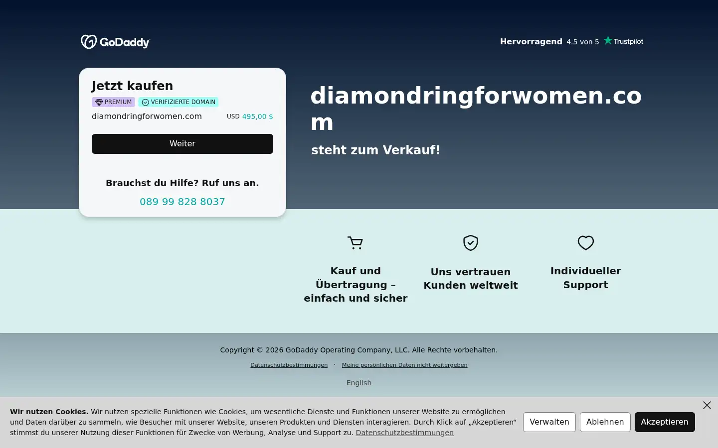 Screenshot of diamondringforwomen.com