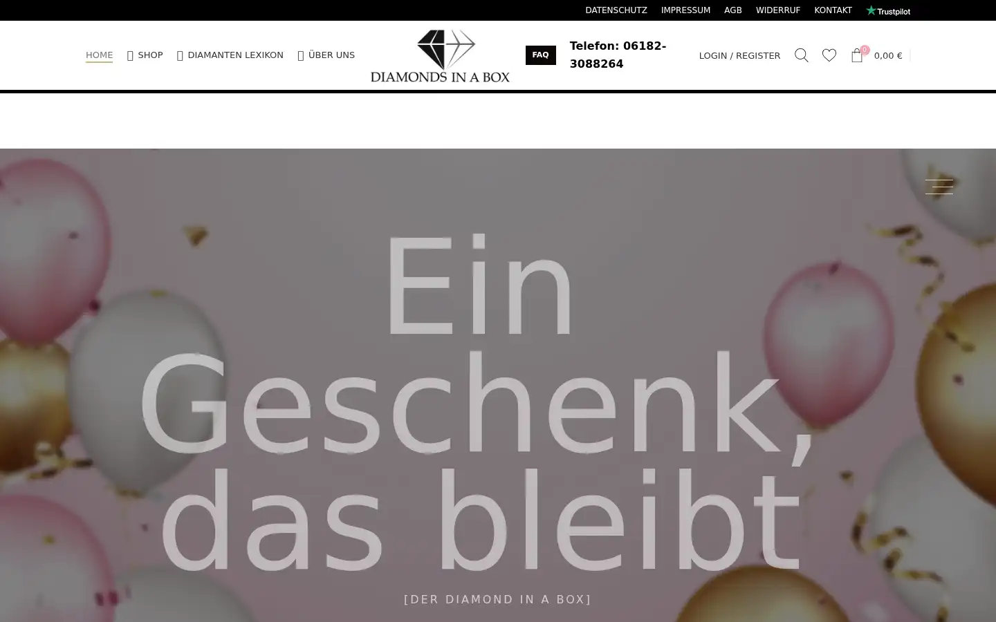 Screenshot of diamonds-in-a-box.de
