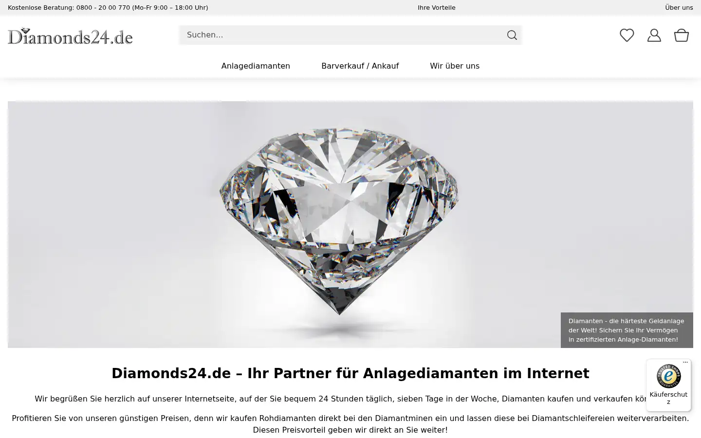 Screenshot of diamonds24.de