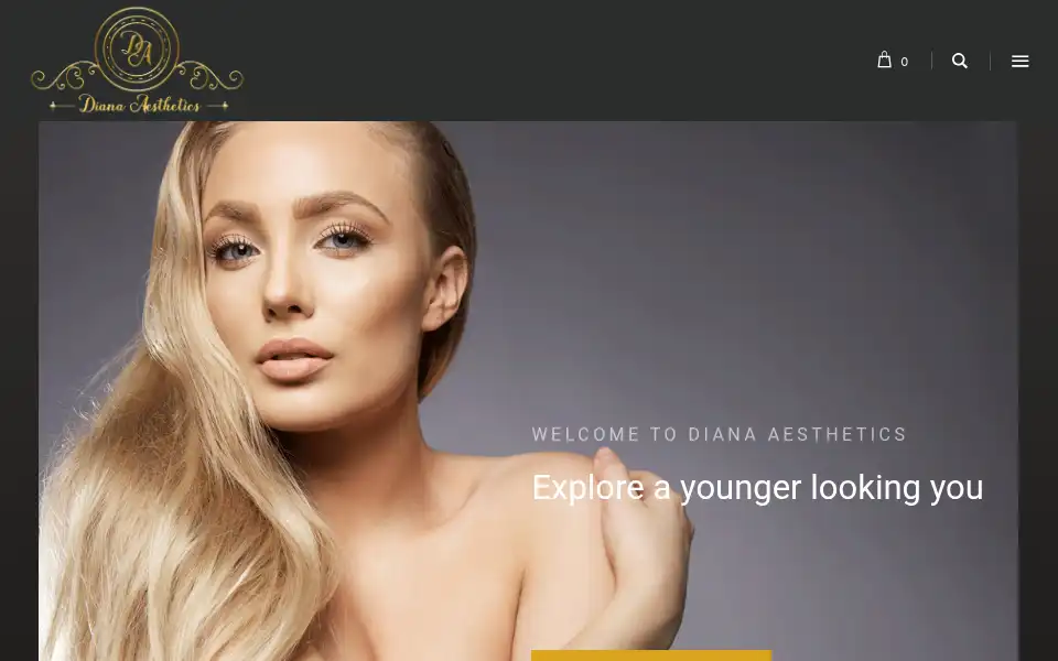 Screenshot of diana-aesthetics.co.uk