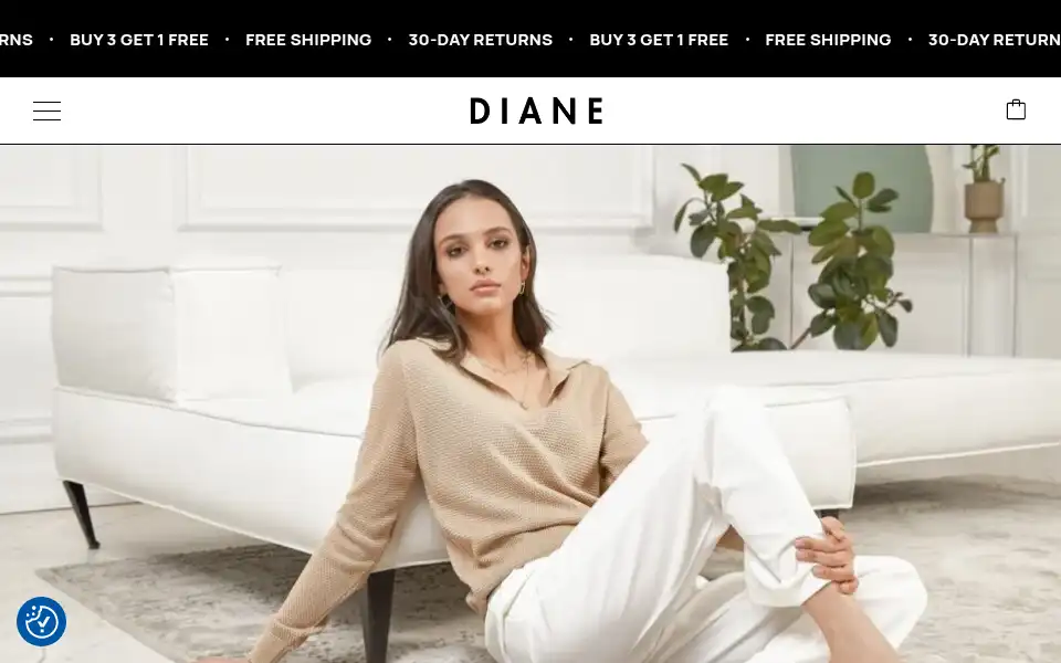 Screenshot of dianefashion.com