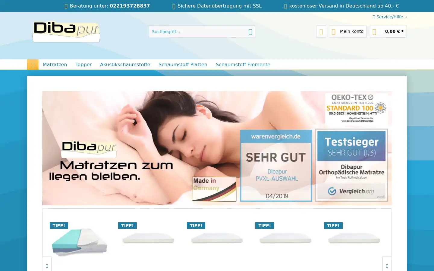 Screenshot of dibapur.de
