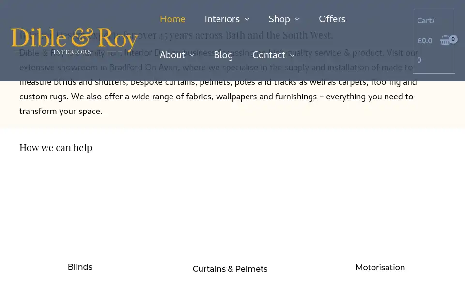 Screenshot of dibleandroy.co.uk