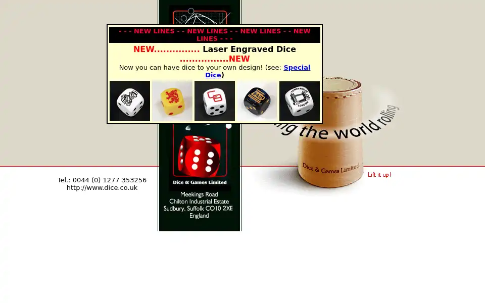 Screenshot of dice.co.uk