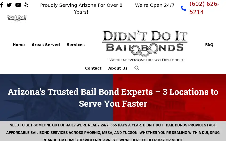 Screenshot of didntdoitbailbonds.com