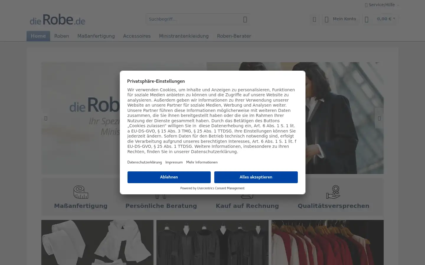 Screenshot of die-robe.de