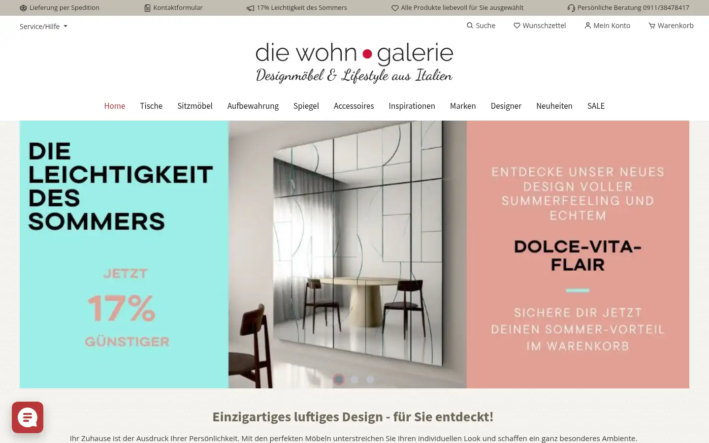 Screenshot of die-wohn-galerie.de