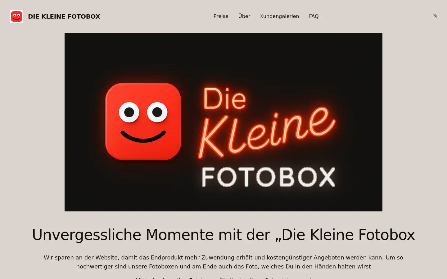 Screenshot of diekleinefotobox.de