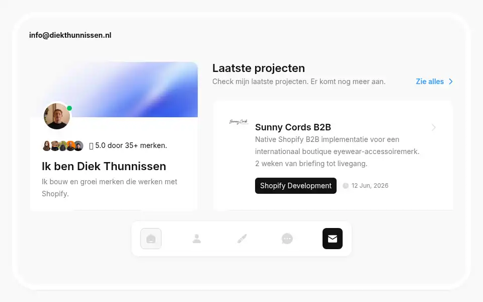 Screenshot of diekthunnissen.nl