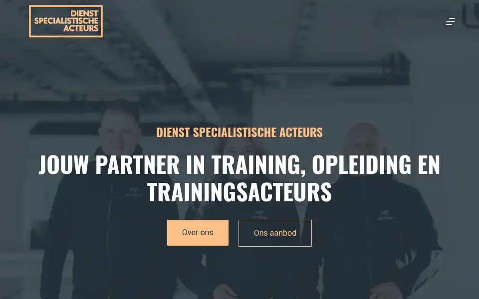 Screenshot of dienstspecialistischeacteurs.nl
