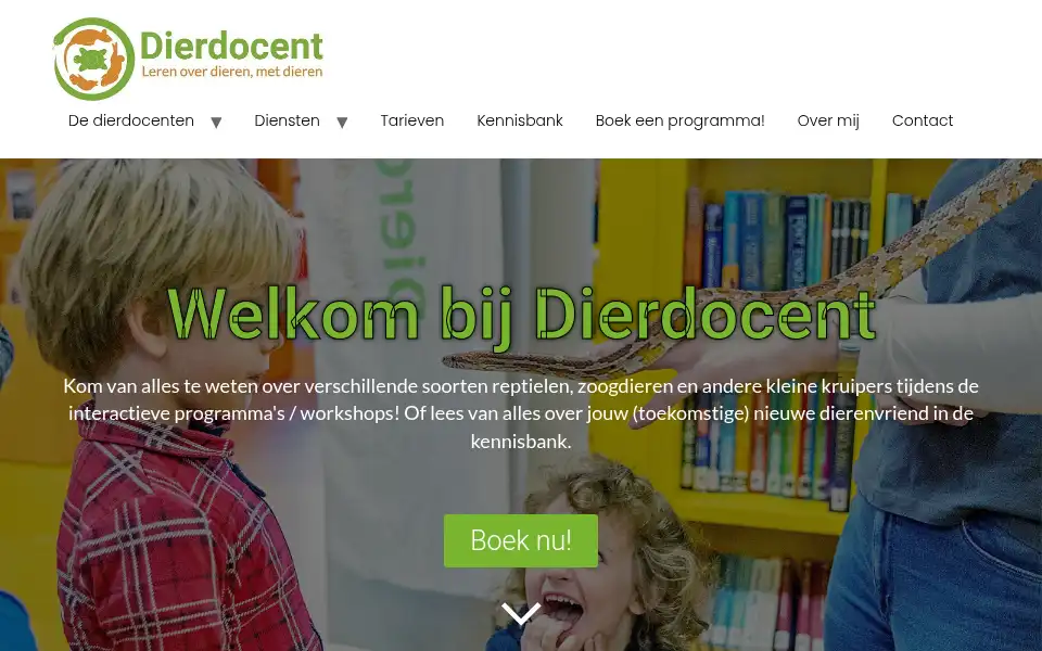 Screenshot of dierdocent.nl