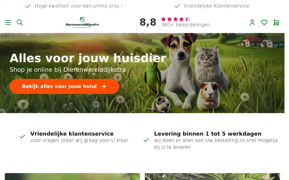Screenshot of dierenwerelddijkstra.nl