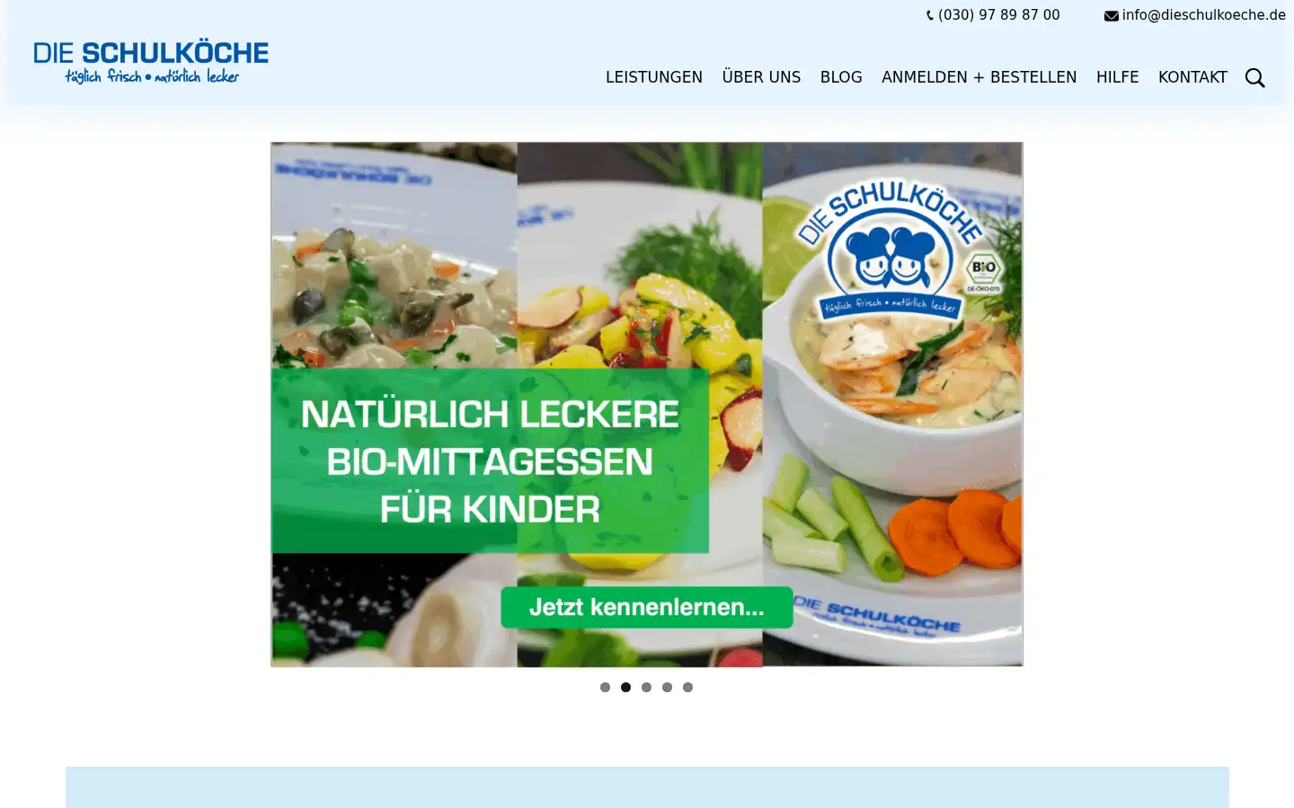 Screenshot of dieschulkoeche.de