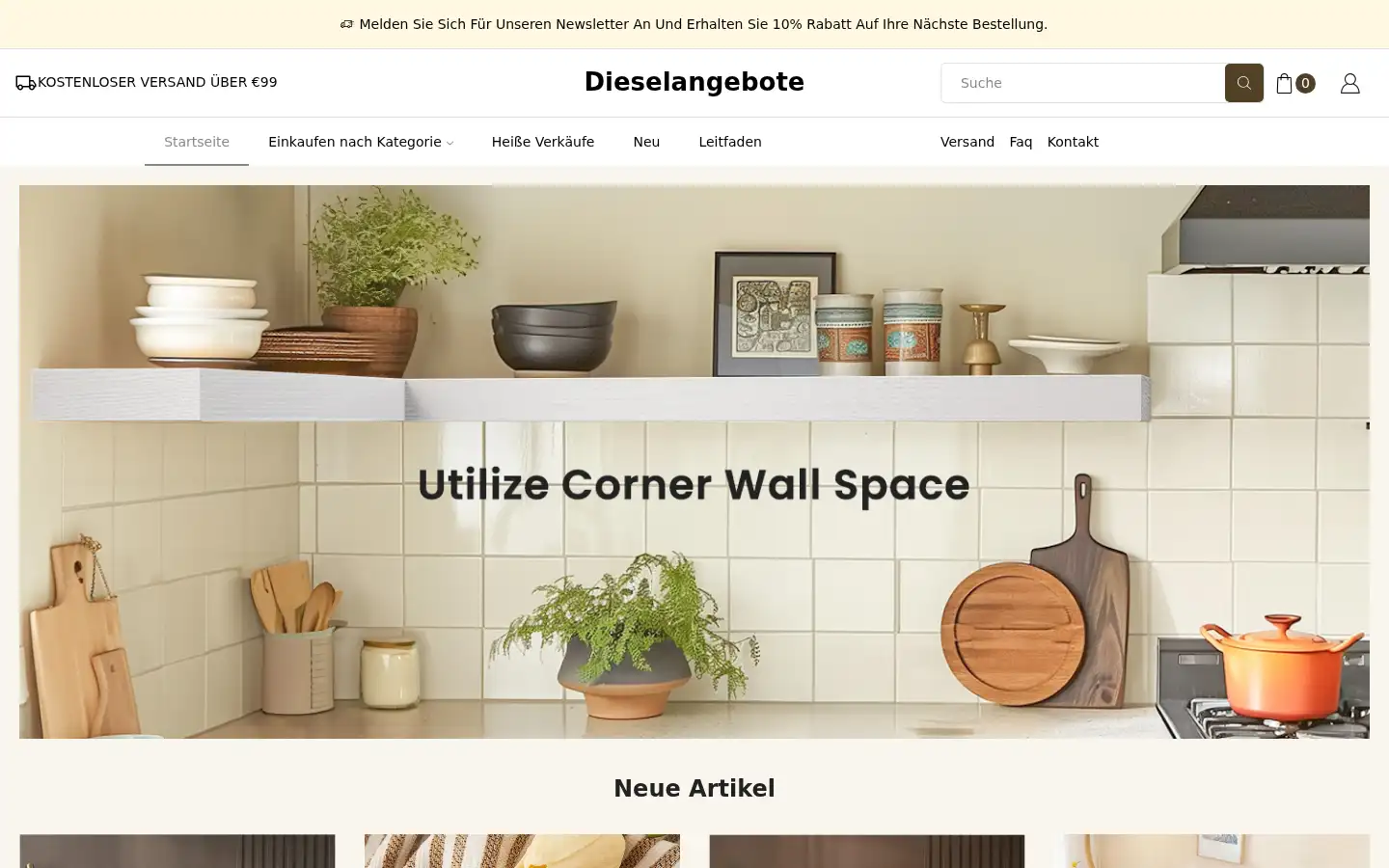 Screenshot of dieselangebote.de