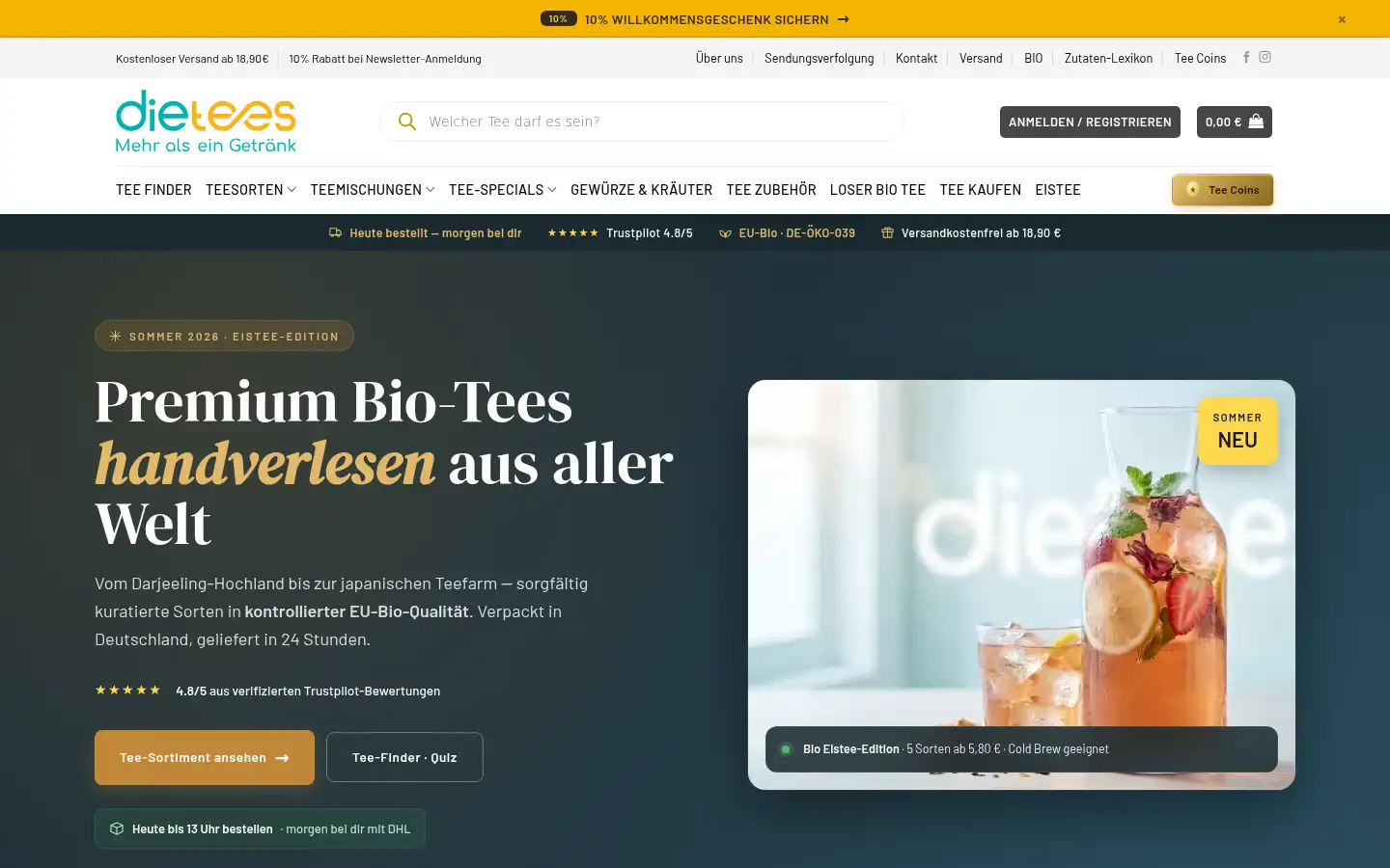 Screenshot of dietees.de