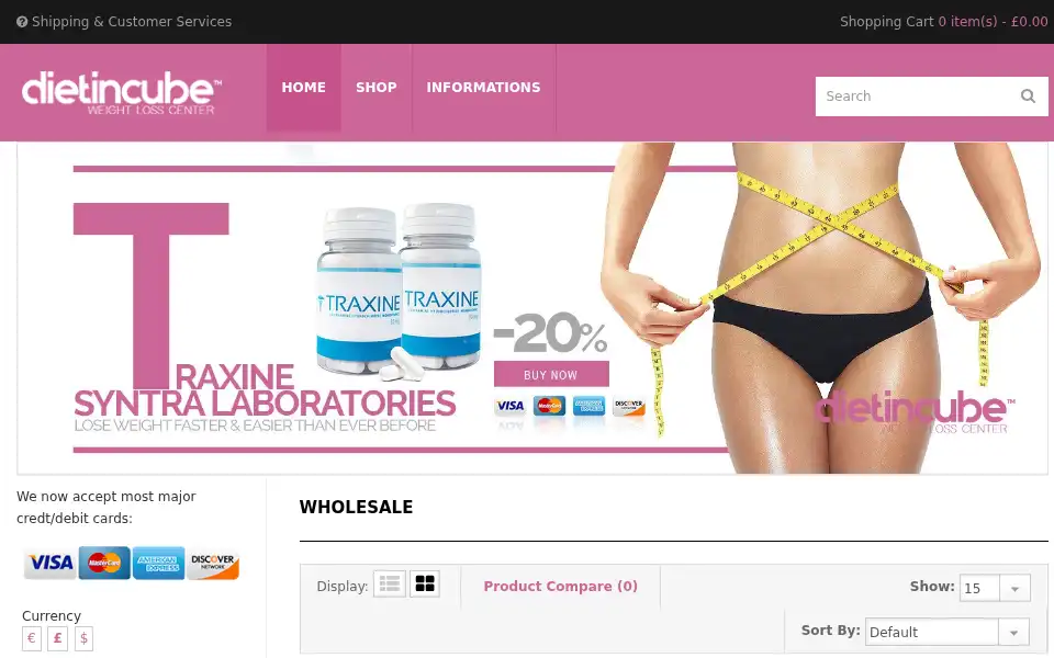 Screenshot of dietincube.net