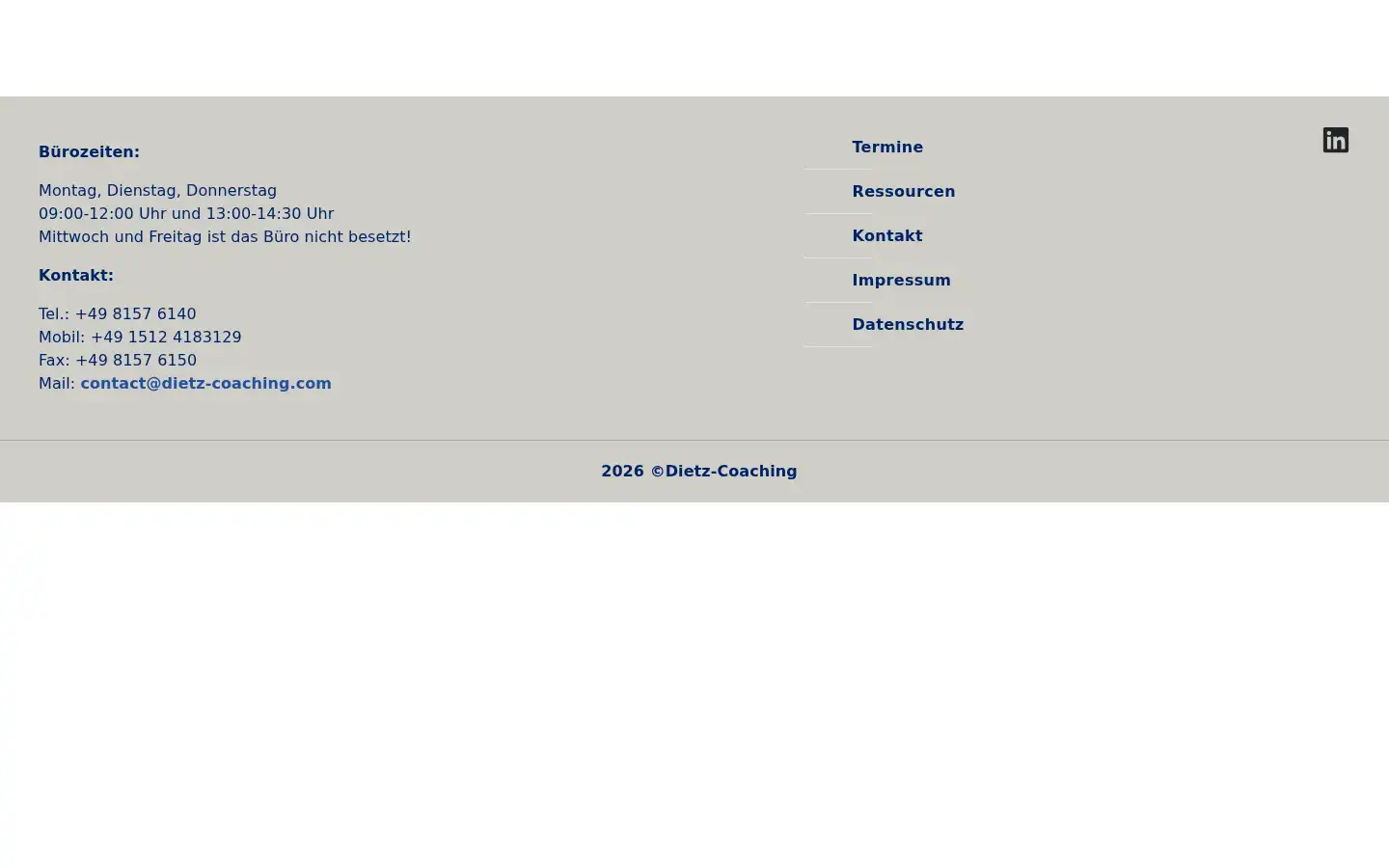 Screenshot of dietz-coaching.com