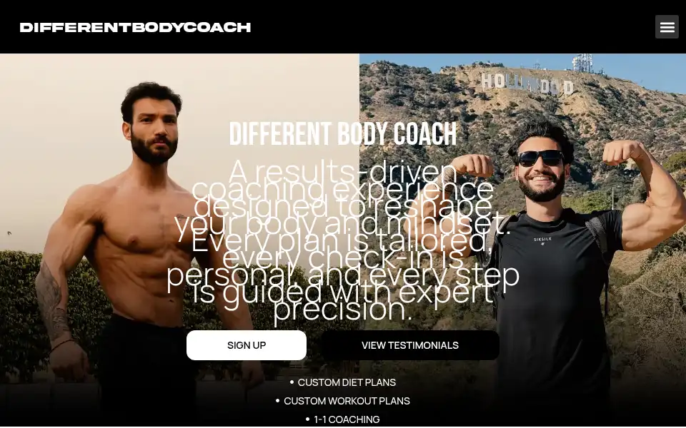 Screenshot of differentbodycoach.com
