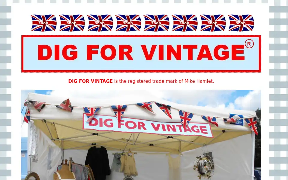 Screenshot of digforvintage.co.uk