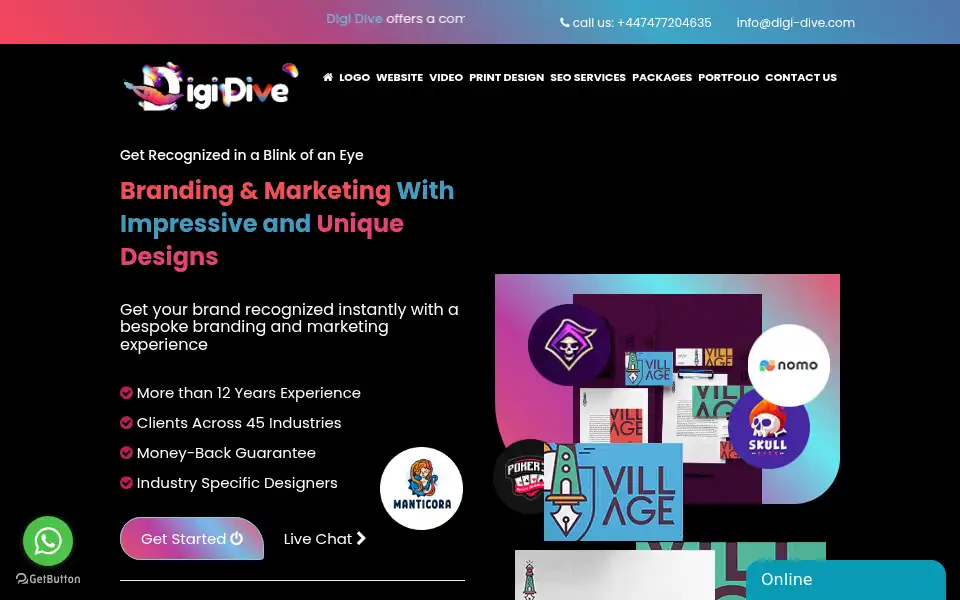 Screenshot of digi-dive.com