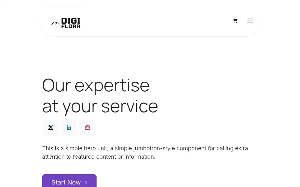 Screenshot of digi-flora.odoo.com
