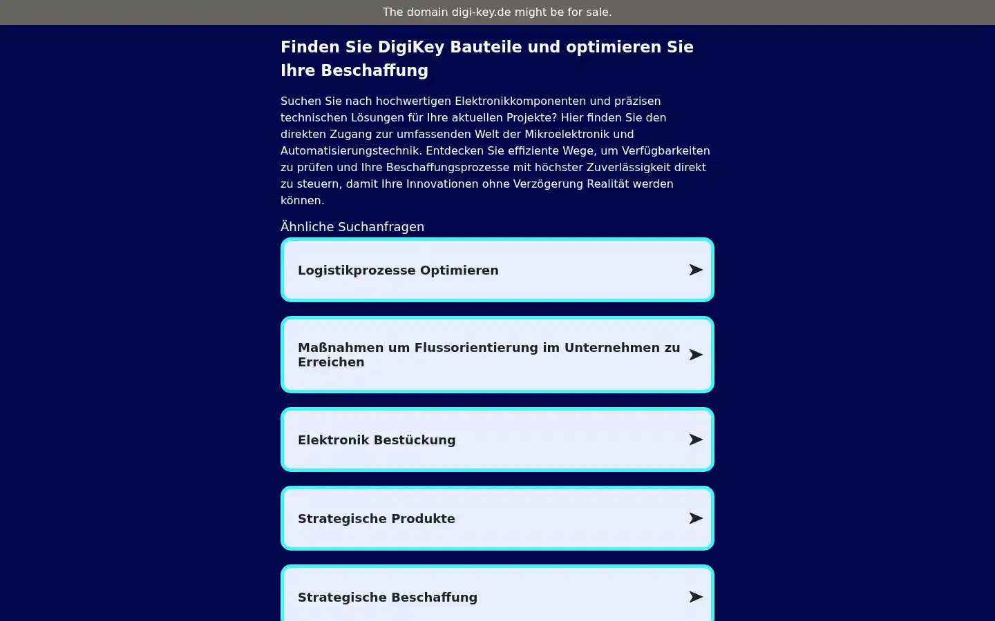 Screenshot of digi-key.de