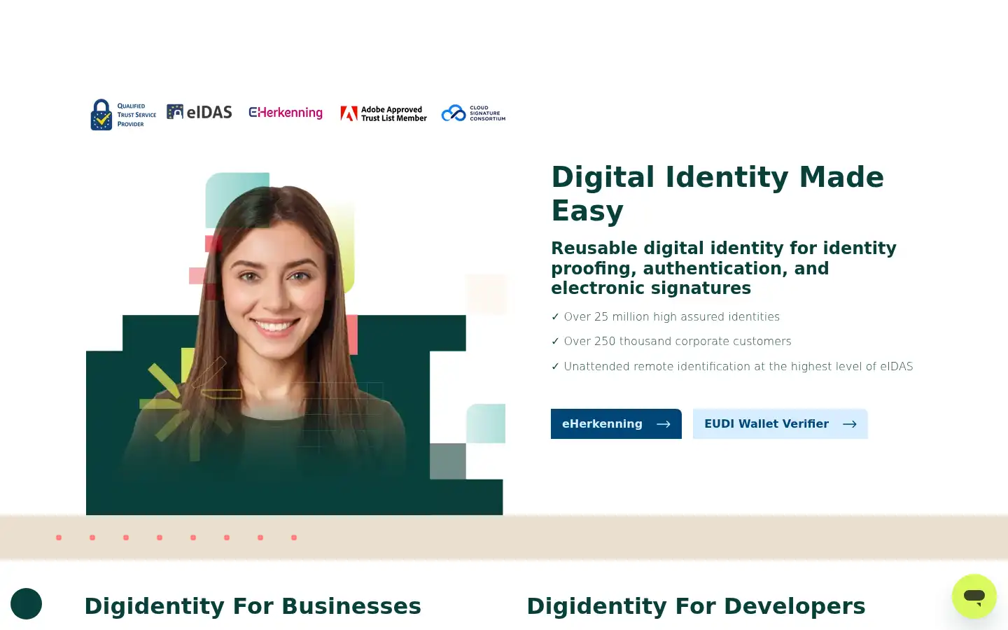 Screenshot of digidentity.eu
