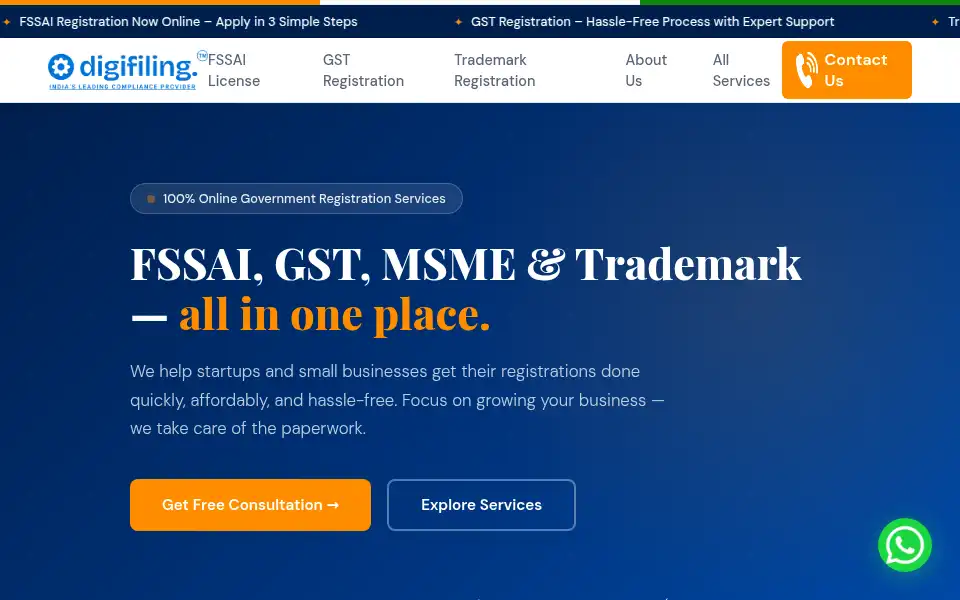 Screenshot of digifiling.in