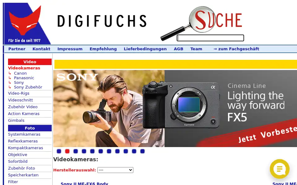 Screenshot of digifuchs.ch