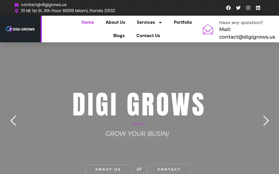 Screenshot of digigrows.us