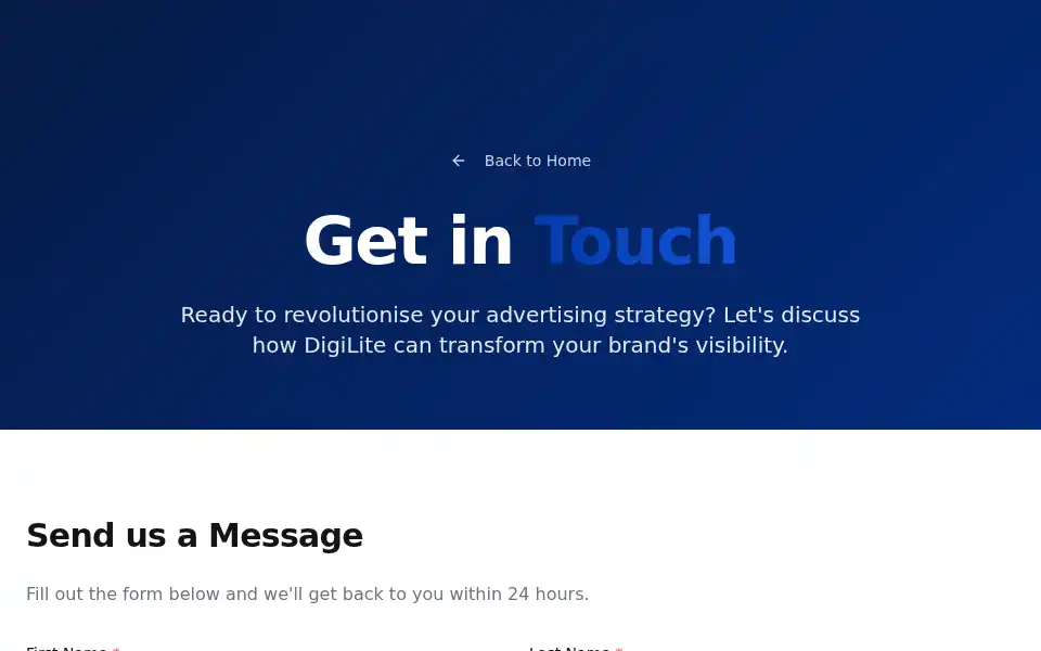 Screenshot of digilite.co.uk