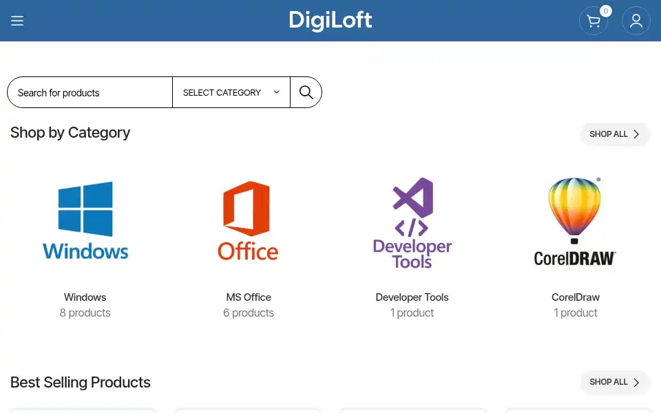 Screenshot of digiloft.shop