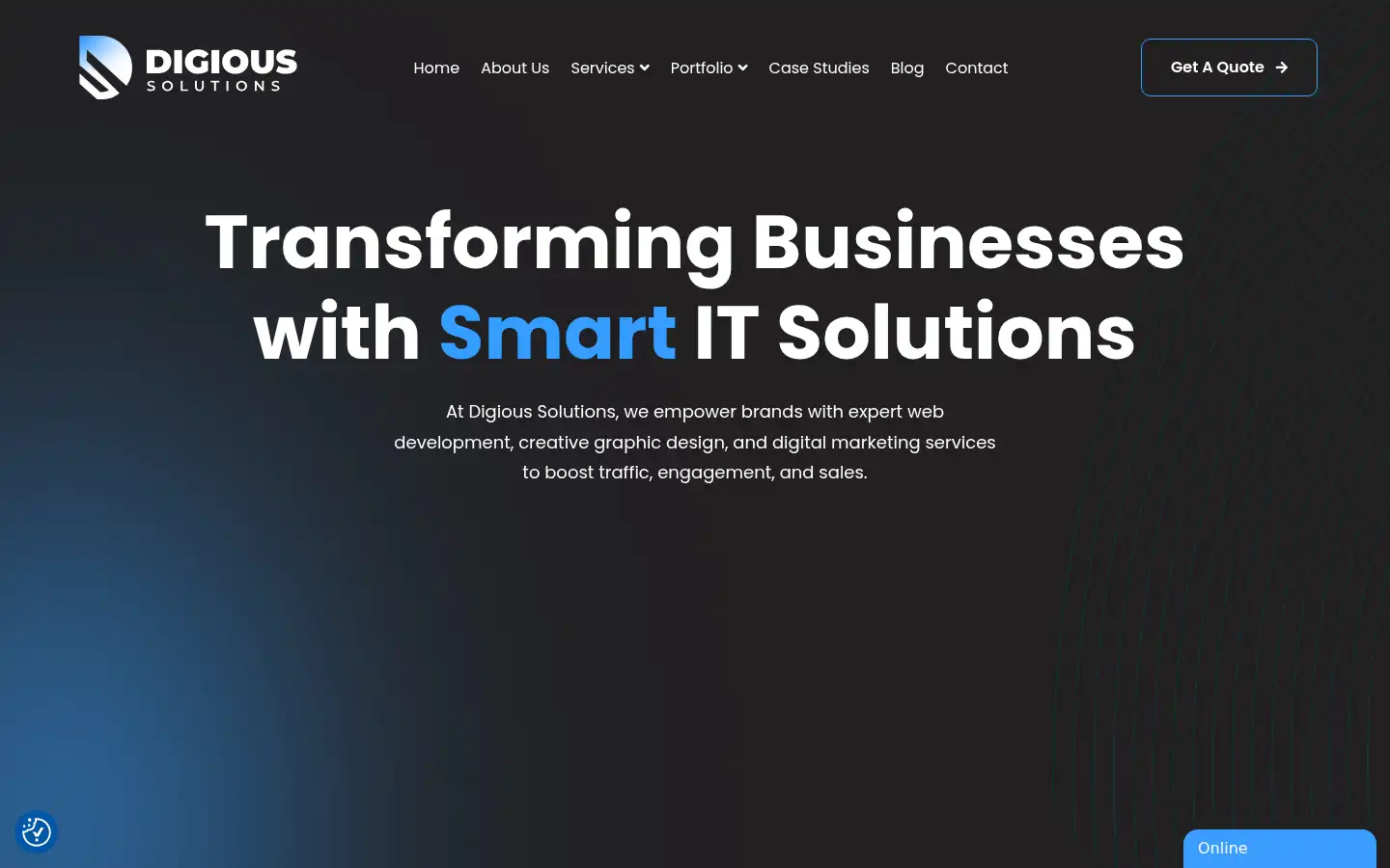 Screenshot of digioussolutions.com