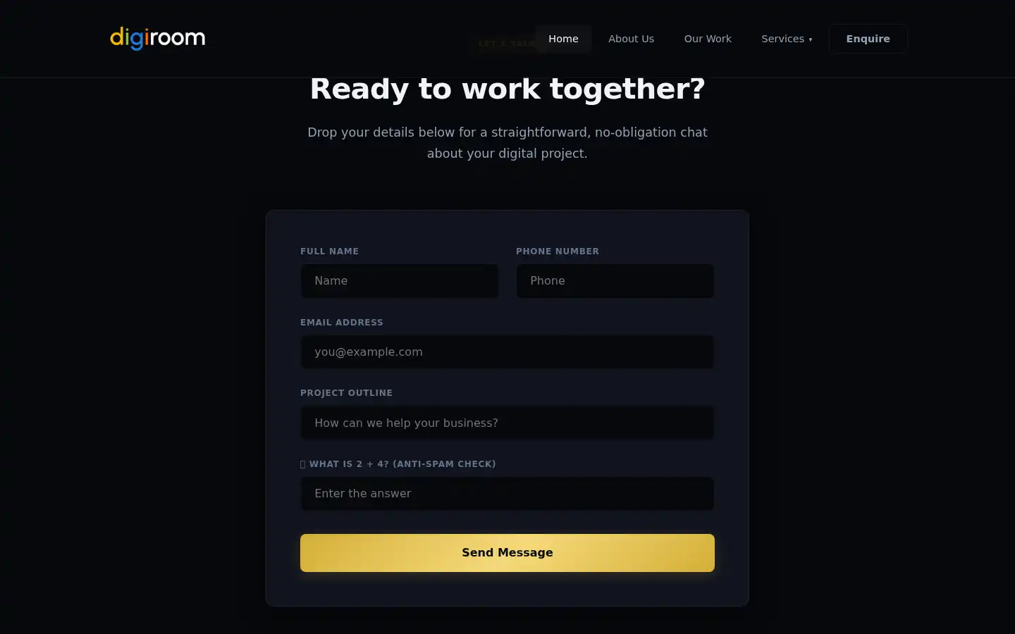 Screenshot of digiroom.co.uk