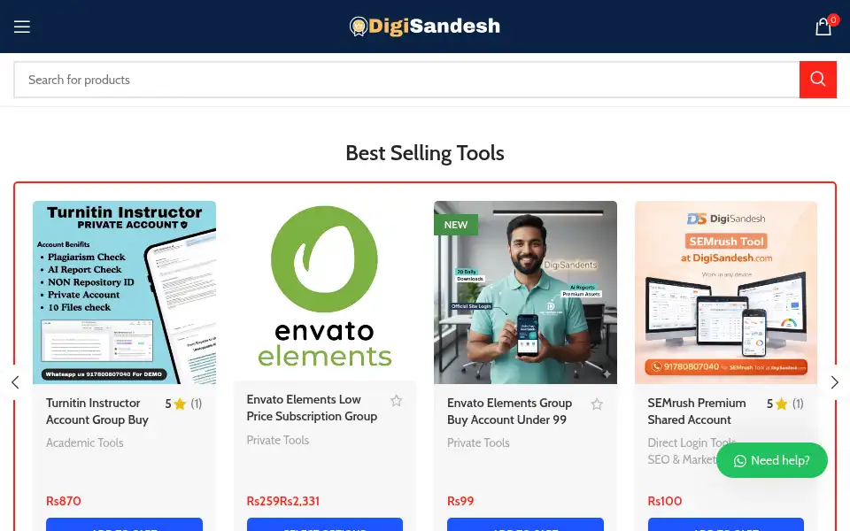 Screenshot of digisandesh.com