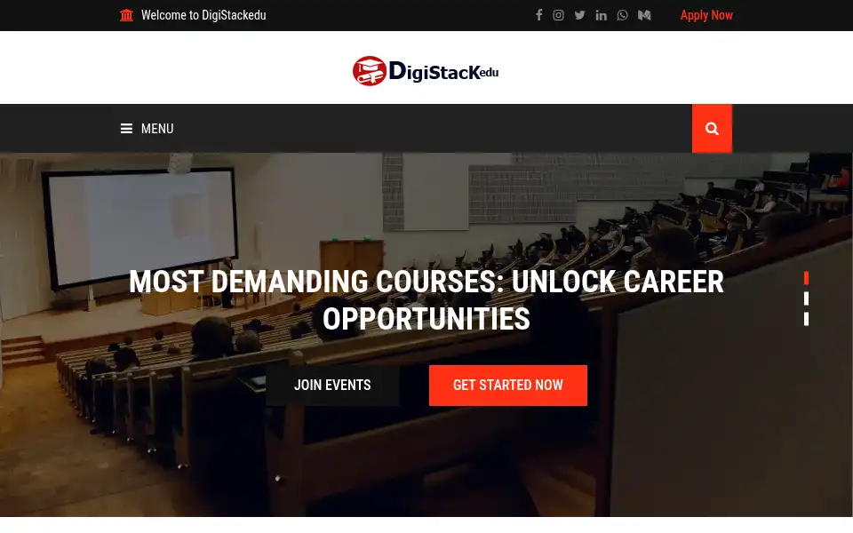 Screenshot of digistackedu.com