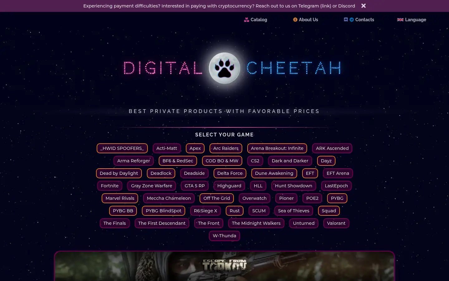 Screenshot of digital-cheetah.com
