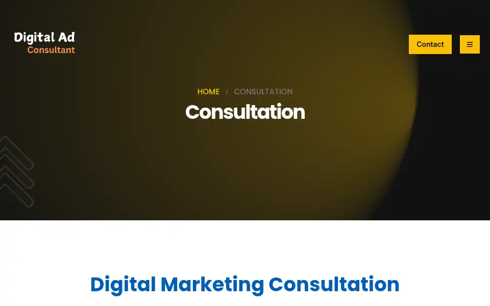 Screenshot of digitaladconsultant.com