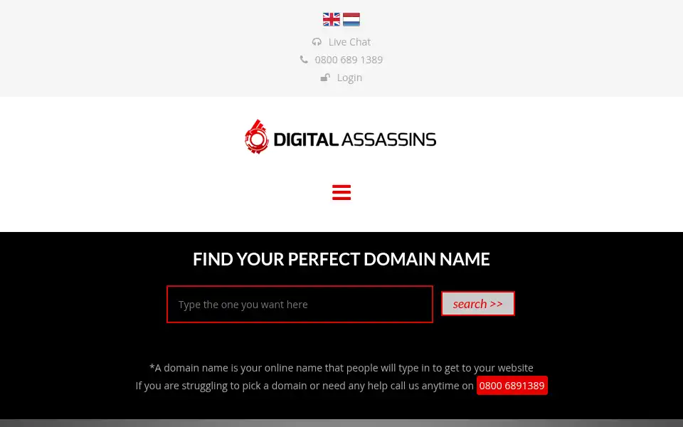 Screenshot of digitalassassins.co.uk