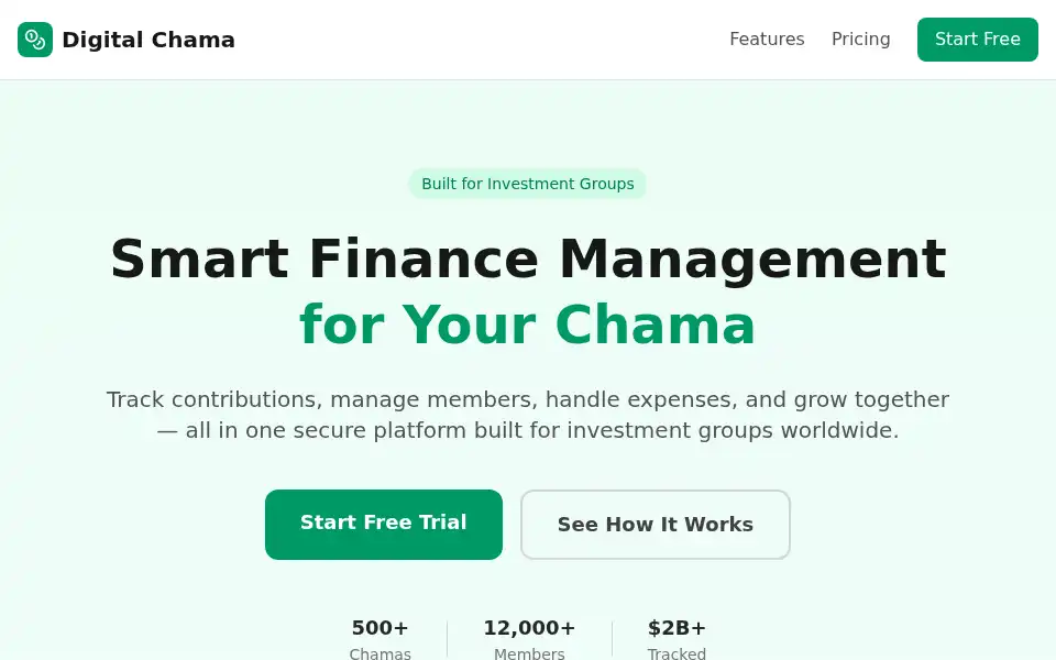 Screenshot of digitalchama.com