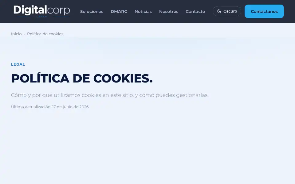Screenshot of digitalcorplatam.com