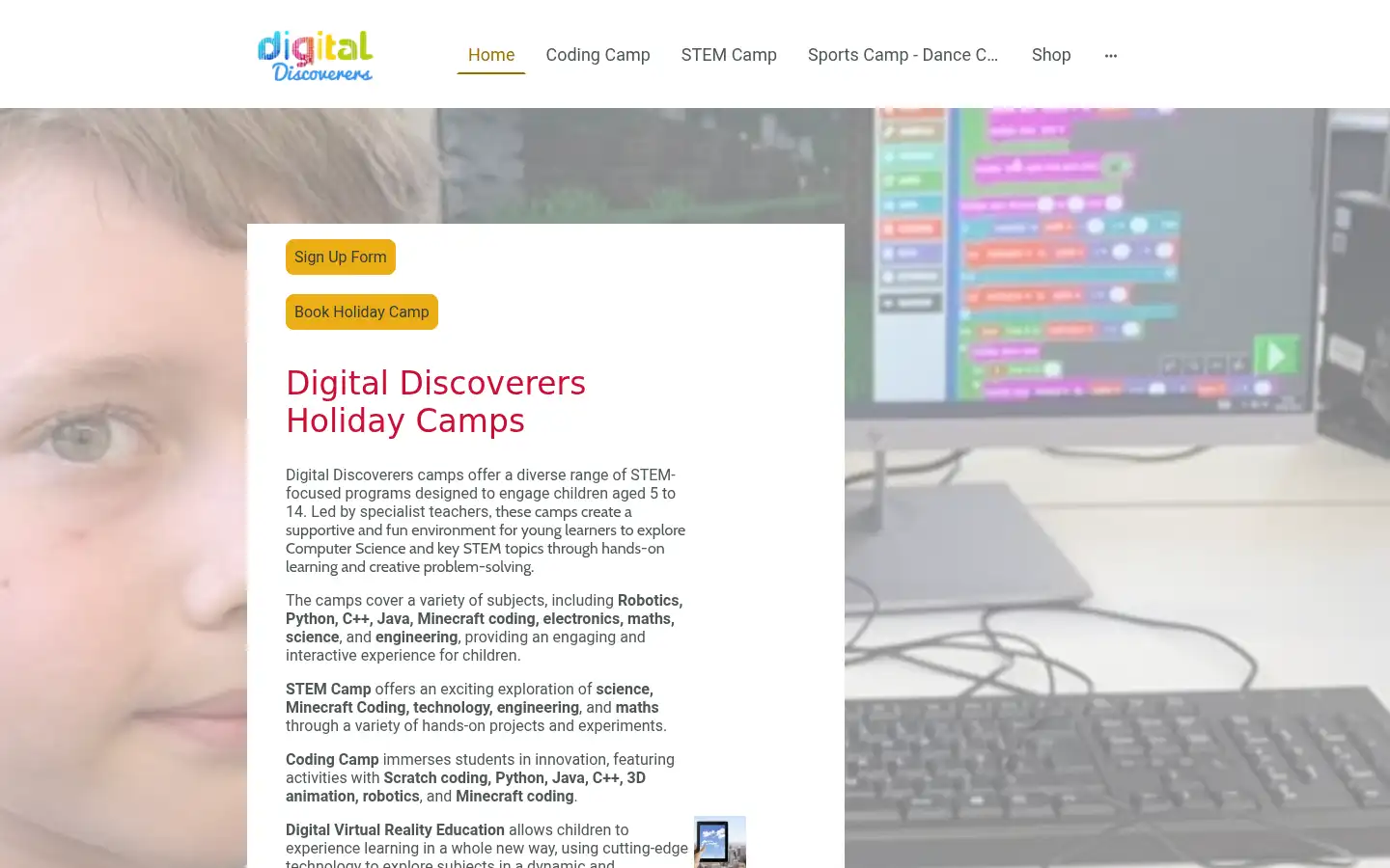 Screenshot of digitaldiscoverers.uk