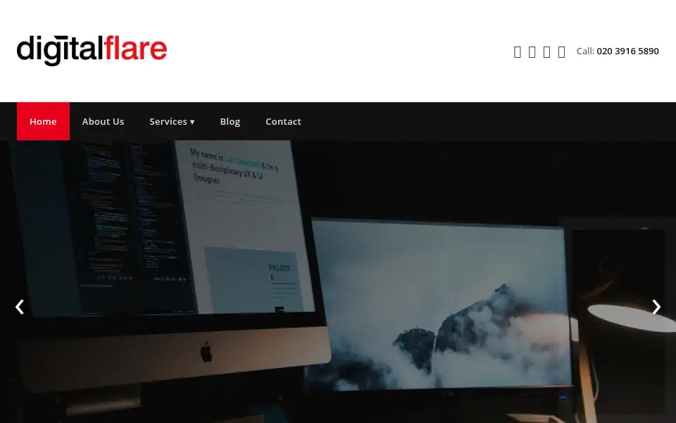 Screenshot of digitalflare.co.uk