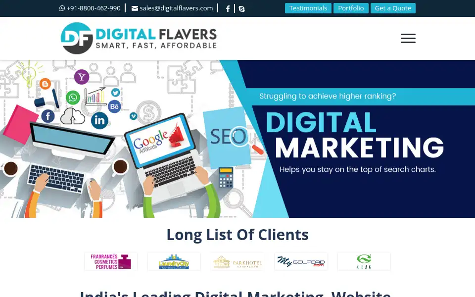 Screenshot of digitalflavers.com