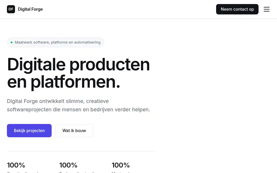 Screenshot of digitalforge.nl