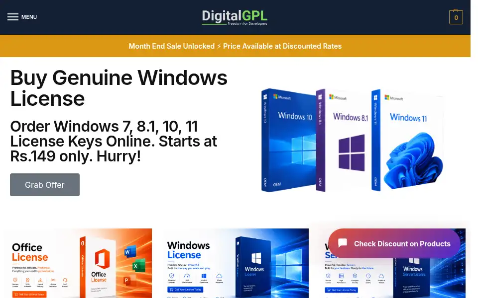 Screenshot of digitalgpl.com